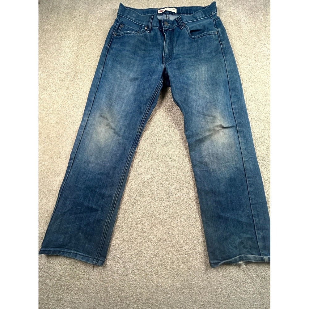 Levi's 514 Jeans Boys 12 Blue Denim Cotton Straight Leg Casual‎ Everyday Wear